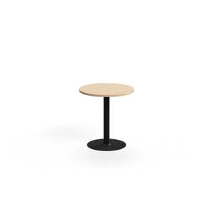 Stůl VERTICUS, Ø700x720 mm, dub/černá