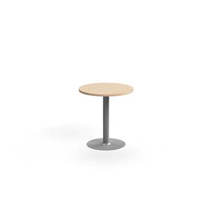 Stůl VERTICUS, Ø700x720 mm, dub/stříbrná