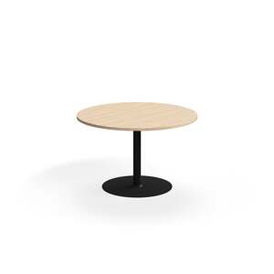 Stůl VERTICUS, Ø1200x720 mm, dub/černá
