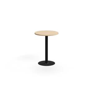 Barový stůl VERTICUS, Ø700x900 mm, dub/černá