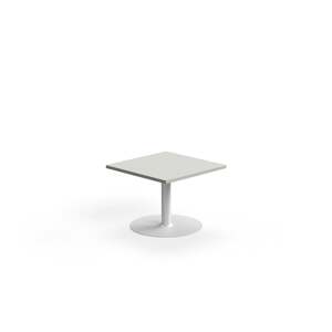 Konferenční stolek VERTICUS, 700x700x500 mm, světle šedá/bílá