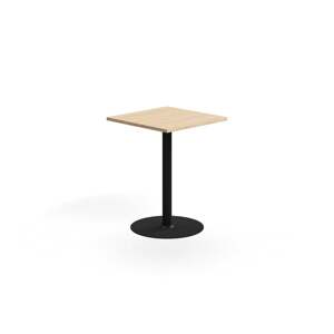Barový stůl VERTICUS, 700x700x900 mm, dub/černá