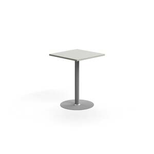 Barový stůl VERTICUS, 700x700x900 mm, světle šedá/stříbrná