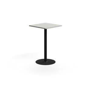 Barový stůl VERTICUS, 700x700x1100 mm, světle šedá/černá