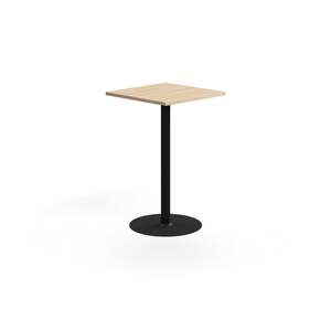 Barový stůl VERTICUS, 700x700x1100 mm, dub/černá