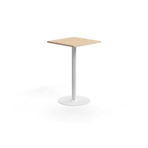 Barový stůl VERTICUS, 700x700x1100 mm, dub/bílá