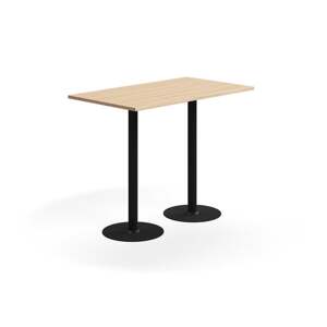 Barový stůl VERTICUS, 1400x800x1100 mm, dub/černá