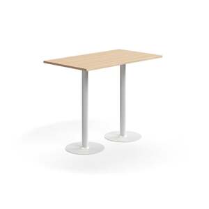 Barový stůl VERTICUS, 1400x800x1100 mm, dub/bílá