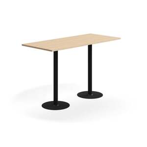 Barový stůl VERTICUS, 1800x800x1100 mm, dub/černá