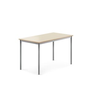 Stůl BORÅS, 1200x700x720 mm, stříbrné nohy, HPL deska, bříza