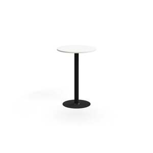 Barový stůl ALVA, Ø700x1000 mm, vysokotlaký laminát, černá/bílá