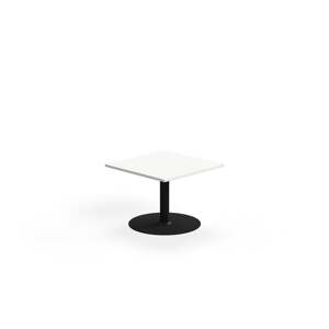 Konferenční stolek ALVA, 700x700x500 mm, vysokotlaký laminát, černá/bílá