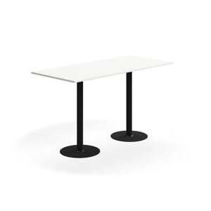 Barový stůl ALVA, 1800x800x1000 mm, vysokotlaký laminát, černá/bílá