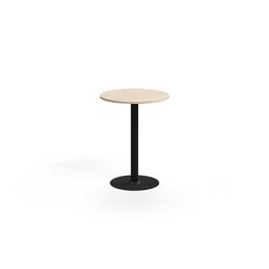 Barový stůl ALVA, Ø700x900 mm, vysokotlaký laminát, černá/bříza