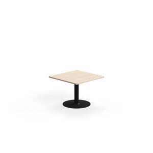Konferenční stolek ALVA, 700x700x500 mm, upevnitelný, vysokotlaký laminát, černá/bříza