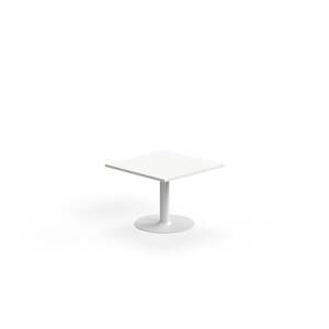 Konferenční stolek ALVA, 700x700x500 mm, upevnitelný, vysokotlaký laminát, bílá