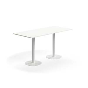 Barový stůl ALVA, 1800x800x900 mm, upevnitelný, vysokotlaký laminát, bílá