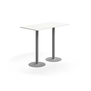 Barový stůl ALVA, 1400x700x1000 mm, upevnitelný, vysokotlaký laminát, černá/bílá