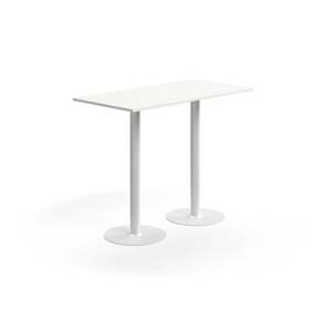 Barový stůl ALVA, 1400x700x1000 mm, upevnitelný, vysokotlaký laminát, bílá
